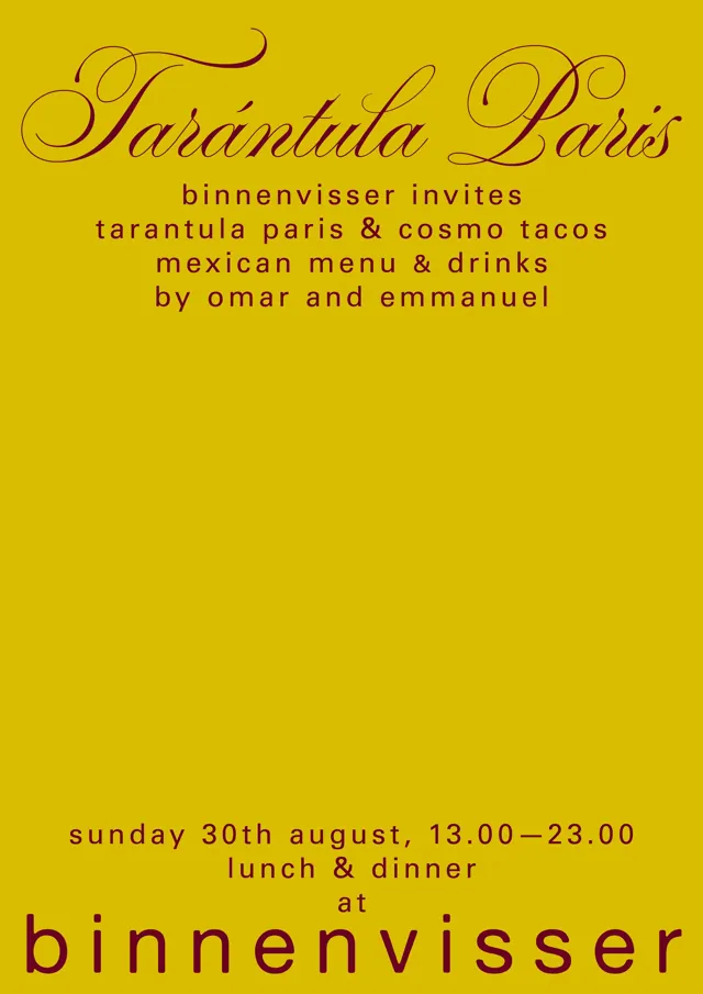 poster tarantula paris with cosmo tacos